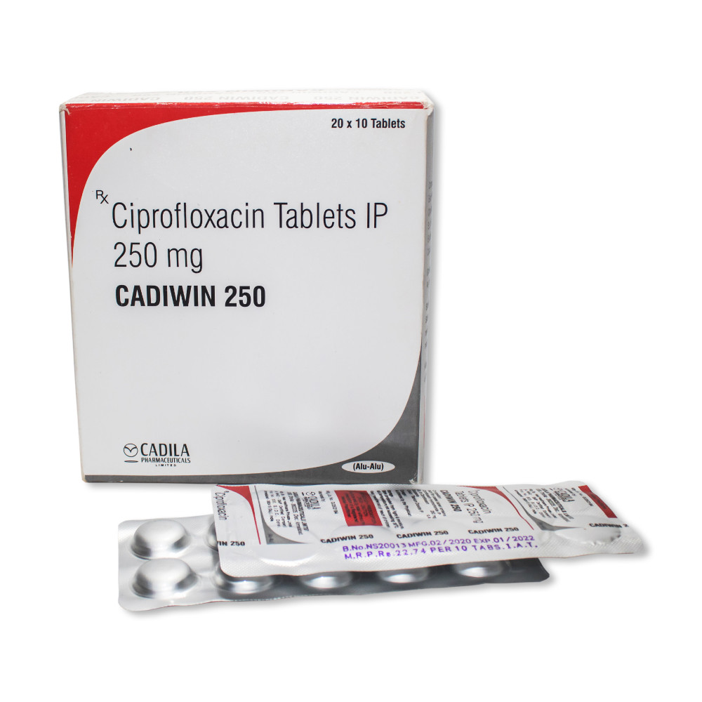 Cadiwin 250mg (Ciprofloxacin Tablets IP)