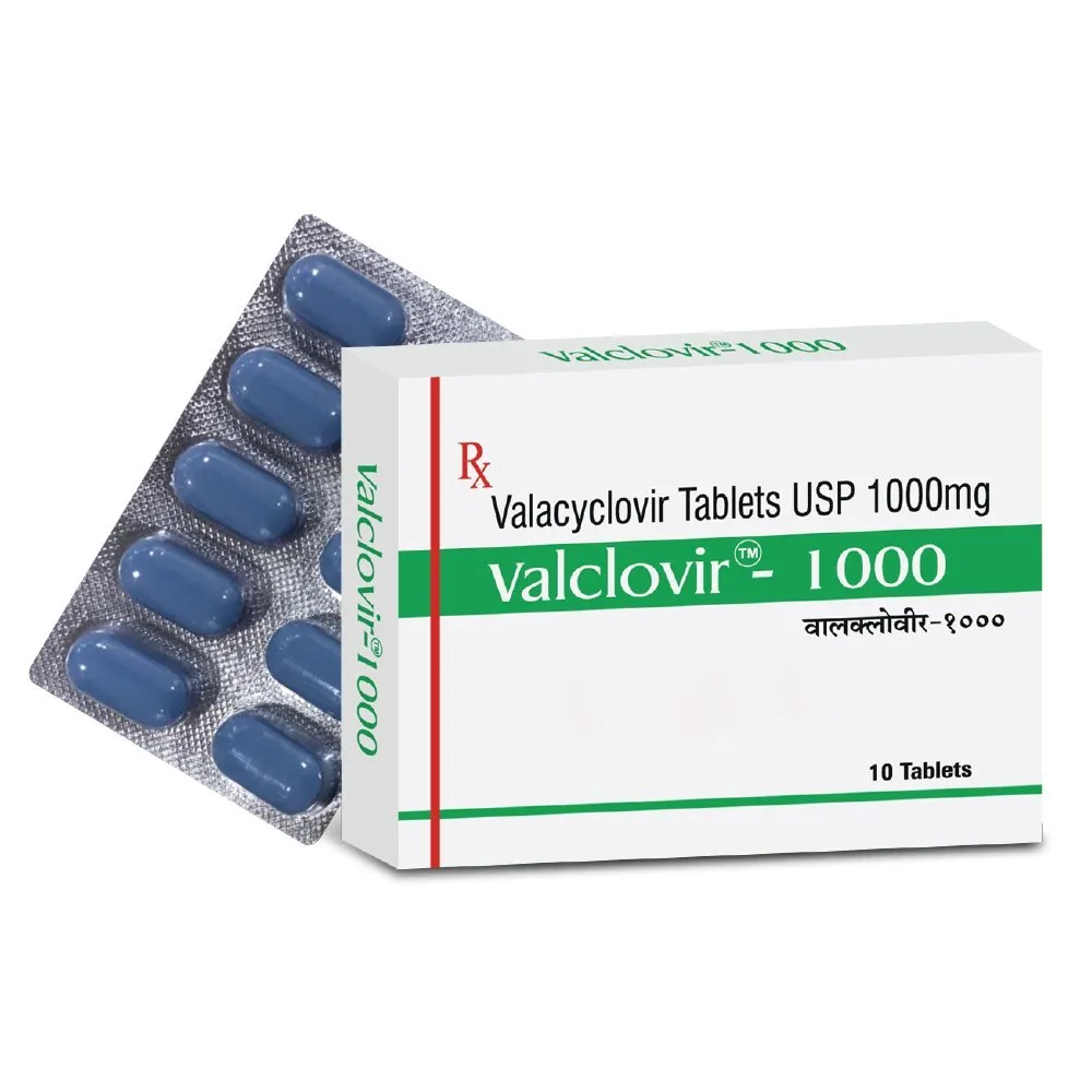 Valclovir 1000mg (Valacyclovir Tablets USP)